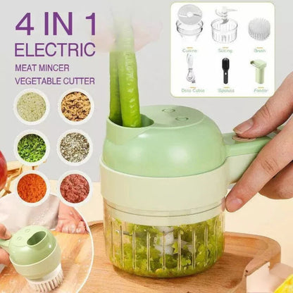 4 in 1 Mini Handheld Wireless Electric Vegetable Cutter Food Chopper Grinder Ausie Sales