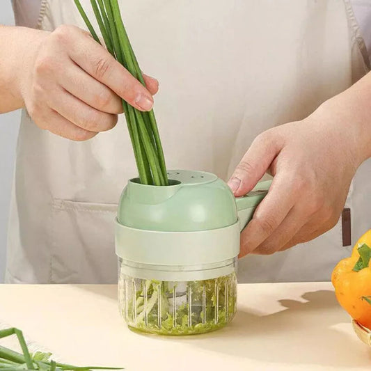 4 in 1 Mini Handheld Wireless Electric Vegetable Cutter Food Chopper Grinder Ausie Sales