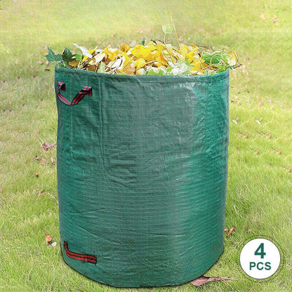 4x 270L Large Garden Waste Bag Reusable Leaf Rubbish Plant Grass Sack Carry Pack Ausie Sales