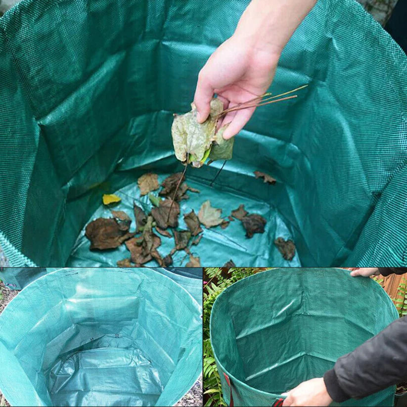4x 270L Large Garden Waste Bag Reusable Leaf Rubbish Plant Grass Sack Carry Pack Ausie Sales