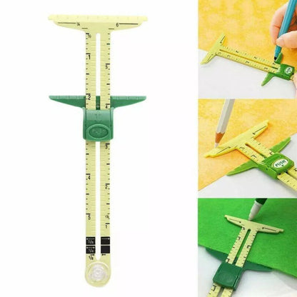 5-in-1 Sliding Gauge with No-Hassle Triangles Gauge Measuring for Sewing Ausie Sales