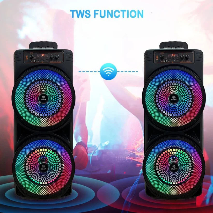 5000W 8.5'' Bluetooth Speaker Heavy Bass Sub Woofer Sound System Party With Mic Ausie Sales