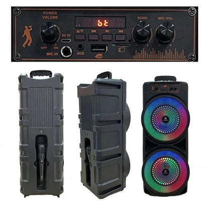 5000W 8.5'' Bluetooth Speaker Heavy Bass Sub Woofer Sound System Party With Mic Ausie Sales