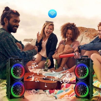 5000W 8.5'' Bluetooth Speaker Heavy Bass Sub Woofer Sound System Party With Mic Ausie Sales