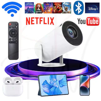 5G 4K WiFi Bluetooth Projector Smart HD LED HDMI USB Android Office Home Theater Ausie Sales