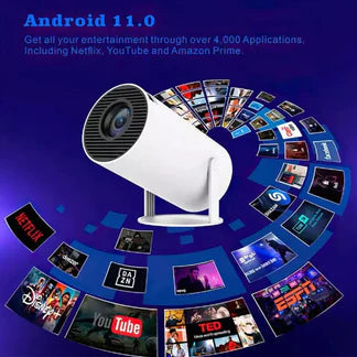 5G 4K WiFi Bluetooth Projector Smart HD LED HDMI USB Android Office Home Theater Ausie Sales