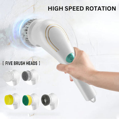 5 In 1 Electric Portable Spin Scrubber Handheld Power Cleaning Brush My Store