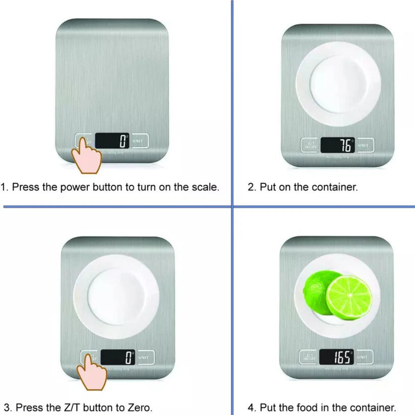 5KG/1G Electronic Digital Scale Stainless Steel Kitchen Postal Scale Ausie Sales