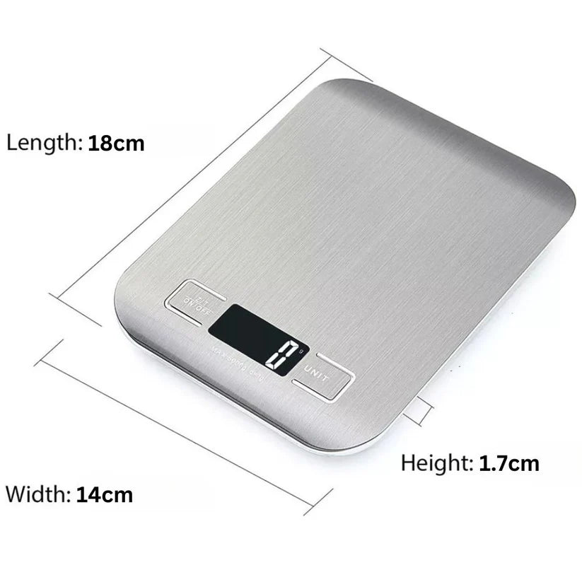 5KG/1G Electronic Digital Scale Stainless Steel Kitchen Postal Scale Ausie Sales