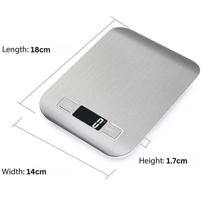 5KG/1G Electronic Digital Scale Stainless Steel Kitchen Postal Scale Ausie Sales