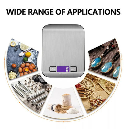 5KG/1G Electronic Digital Scale Stainless Steel Kitchen Postal Scale Ausie Sales