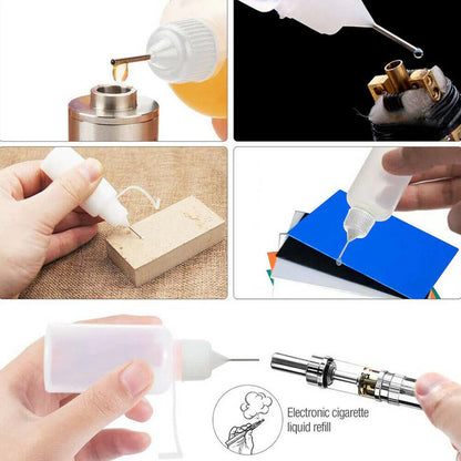 5 x Needle Tip Squeeze Bottles Glue Applicator Nozzle 5/10/20ml Ausie Sales