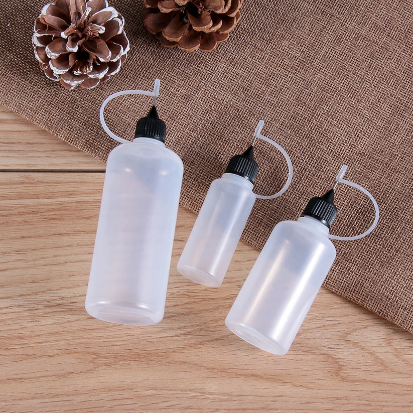 5 x Needle Tip Squeeze Bottles Glue Applicator Nozzle 5/10/20ml Ausie Sales