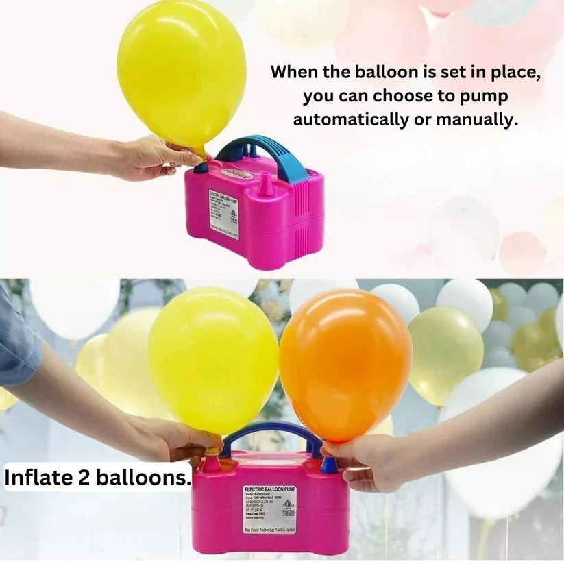 600W Electric Balloon Pump Inflator Balloon Power 2 Nozzles Portable AU Plug Ausie Sales