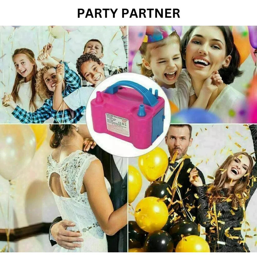 600W Electric Balloon Pump Inflator Balloon Power 2 Nozzles Portable AU Plug Ausie Sales