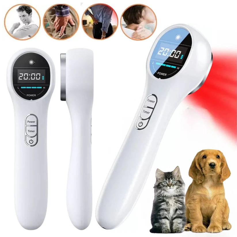 650nm+808nm Cold Laser Red Light Pain Relief Therapy Knee Fit Pet Wounds Healing Ausie Sales