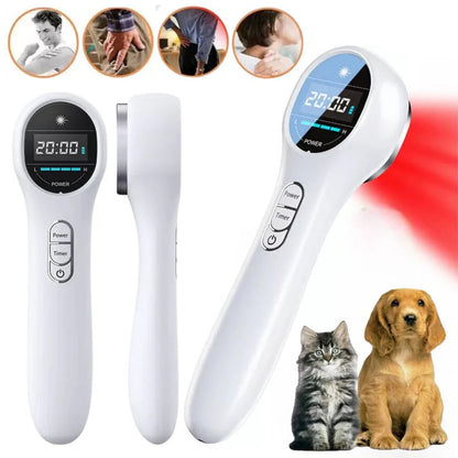 650nm+808nm Cold Laser Red Light Pain Relief Therapy Knee Fit Pet Wounds Healing Ausie Sales
