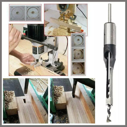 6Pcs Square Hole Saw Drill Bit Auger Mortising Chisel Woodworking 6.35-16mm Ausie Sales