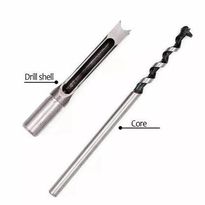 6Pcs Square Hole Saw Drill Bit Auger Mortising Chisel Woodworking 6.35-16mm Ausie Sales