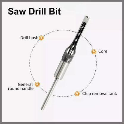 6Pcs Square Hole Saw Drill Bit Auger Mortising Chisel Woodworking 6.35-16mm Ausie Sales