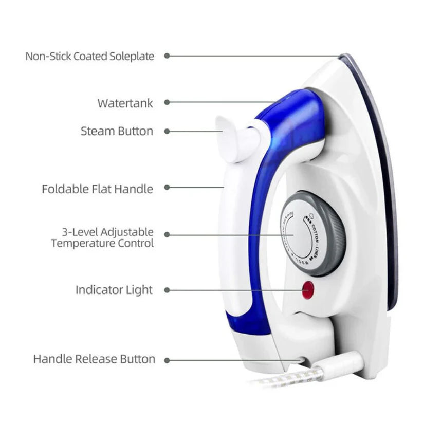 700W Handheld Electric Steam Iron Travel Clothes Foldable Irons Ironing Garment Ausie Sales