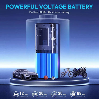 8000mAh Battery Rechargeable Car Tire Air Inflator Cordless Electric Pump Ausie Sales