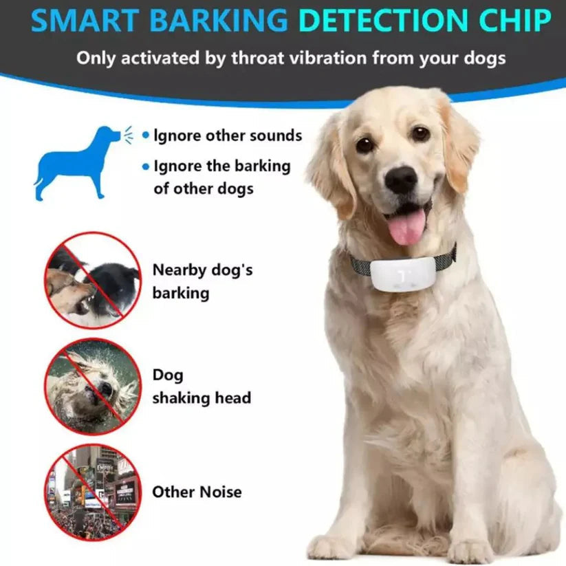 Anti Bark Collar Device Rechargeable Smart Compact Training Shock Ausie Sales