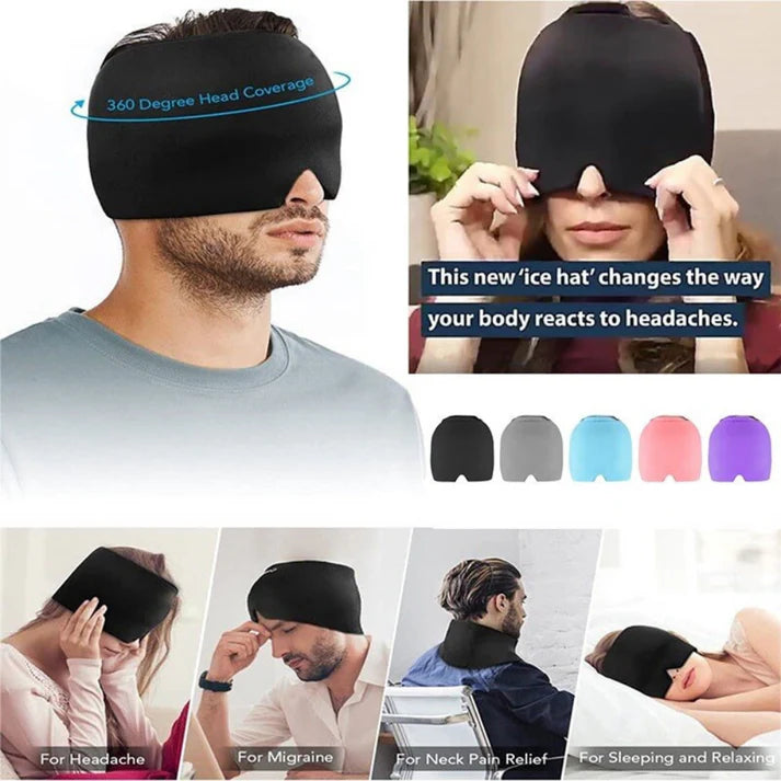 Aroma Season Ice Pack Migraine Hat Hot Cold Therapy Headache Pain Relief Cap My Store
