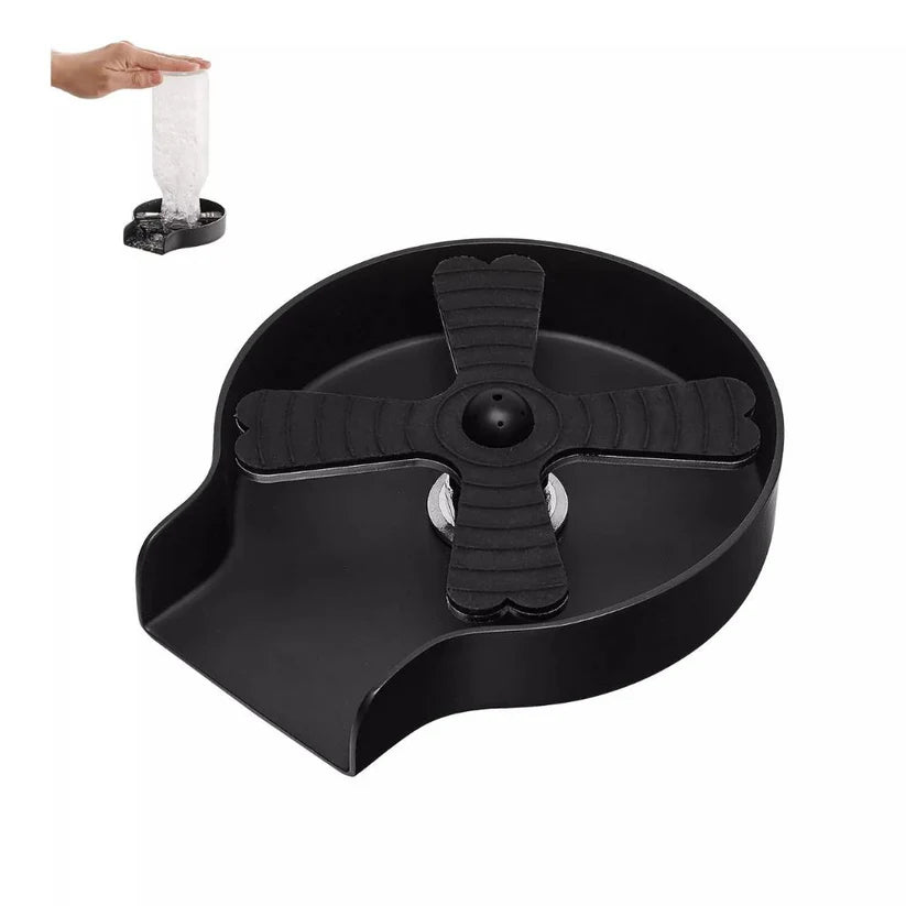 Auto Glass Rinser Metal Cup Bottle Coffee Washer for Kitchen Sink Brushed/Black Ausie Sales