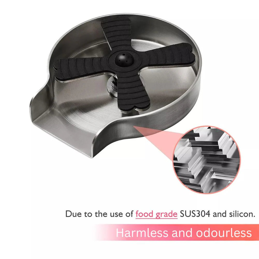 Auto Glass Rinser Metal Cup Bottle Coffee Washer for Kitchen Sink Brushed/Black Ausie Sales