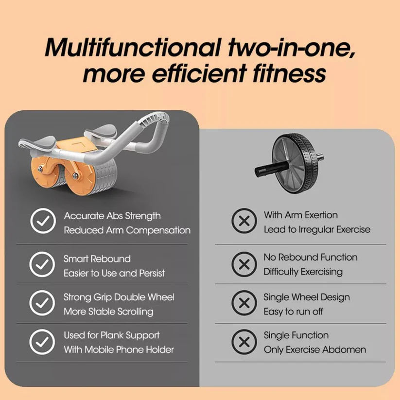 Automatic Ab Roller Abdominal Wheel Gym Workout Equipment Training Elbow Support Ausie Sales