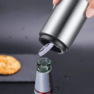 Automatic Bottle Cap Opener Stainless Steel Magnetic Beer Push Down Opener Gift Ausie Sales
