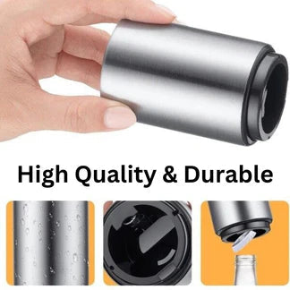 Automatic Bottle Cap Opener Stainless Steel Magnetic Beer Push Down Opener Gift Ausie Sales