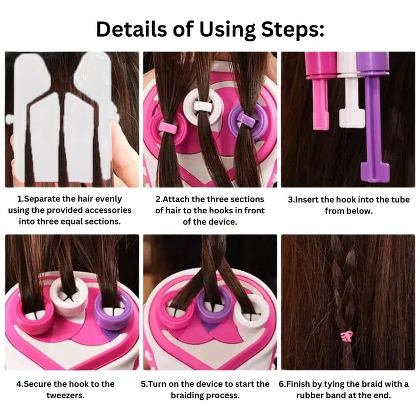 Automatic Hair Braider Electric Braid Machine Styling Tool Smart DIY Quick Easy Ausie Sales