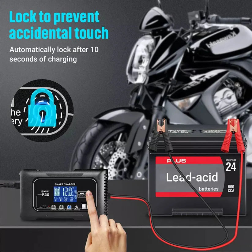 Automatic Lithium Battery Charger 20A 12V/24V For Lifepo4 Lead-Acid AGM/Gel/SLA Ausie Sales