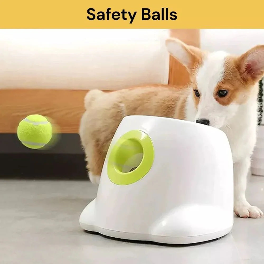 Automatic Pet Dog Ball Launcher Throwing Machine Tennis Ball Interactive Fetch Toy + 3 Ball Ausie Sales