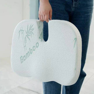Bamboo Memory Foam Seat / Back Cushion Hip Posture Coccyx Lumbar Car Office Ausie Sales