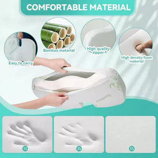 Bamboo Memory Foam Seat / Back Cushion Hip Posture Coccyx Lumbar Car Office Ausie Sales