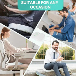 Bamboo Memory Foam Seat / Back Cushion Hip Posture Coccyx Lumbar Car Office Ausie Sales