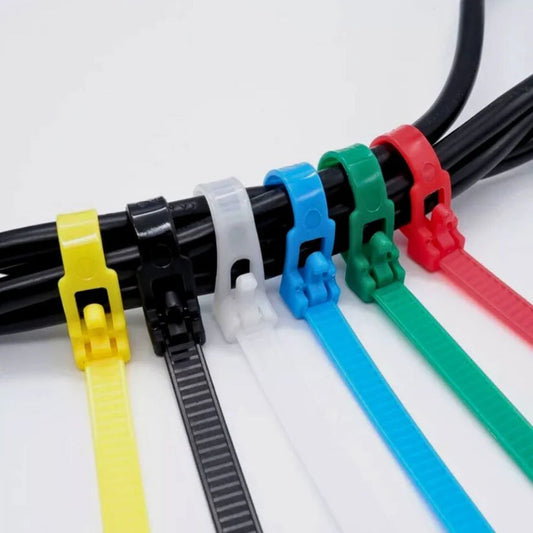 Cable Zip Ties Nylon Plastic Heavy Duty Releasable Reusable Wrap Wire Removable My Store