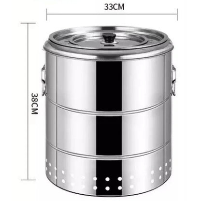 Camping Outdoor Charcoal BBQ Grill Cooking Stainless Steel Skewer Vertical Ausie Sales