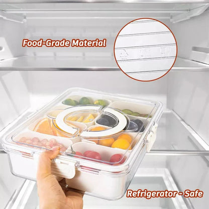 Charcuterie Container Divided Serving Tray with Lid and Handle Snackle Box Ausie Sales
