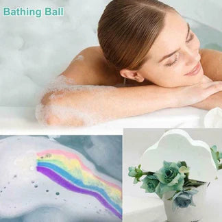 Cloud Rainbow Bath Salt Ball Essential Bubble Skin Care Oil Effervescent Bath Ausie Sales