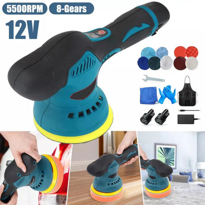 Cordless Car Buffer Polisher Kit Wheel For Car Detailing 125mm Sanding Polishing Ausie Sales