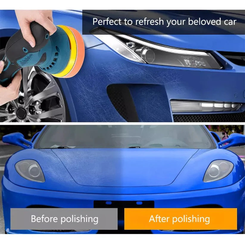 Cordless Car Buffer Polisher Kit Wheel For Car Detailing 125mm Sanding Polishing Ausie Sales