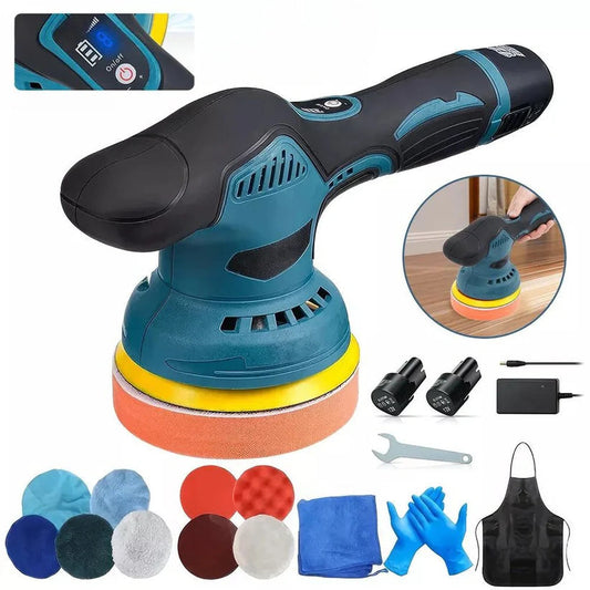 Cordless Car Buffer Polisher Kit Wheel For Car Detailing 125mm Sanding Polishing Ausie Sales