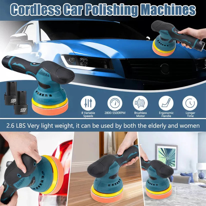 Cordless Car Buffer Polisher Kit Wheel For Car Detailing 125mm Sanding Polishing Ausie Sales
