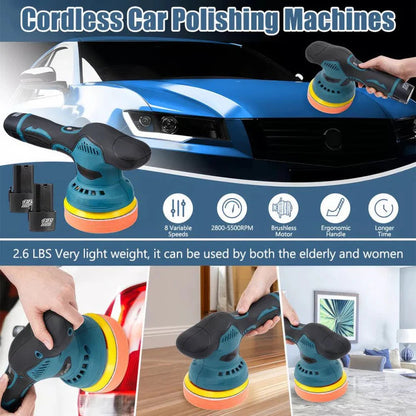 Cordless Car Buffer Polisher Kit Wheel For Car Detailing 125mm Sanding Polishing Ausie Sales
