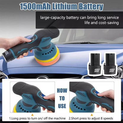 Cordless Car Buffer Polisher Kit Wheel For Car Detailing 125mm Sanding Polishing Ausie Sales