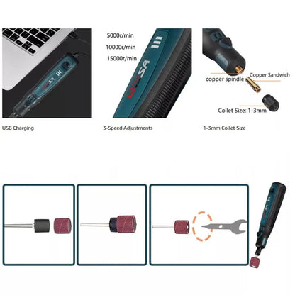Cordless Electric Grinding Pen Kits Rotary Drill Grinder USB Engraving Tools Ausie Sales